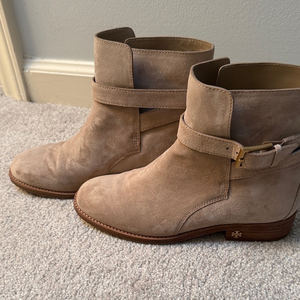Tory Burch Beige Ankle Booties - Picture 2 of 5